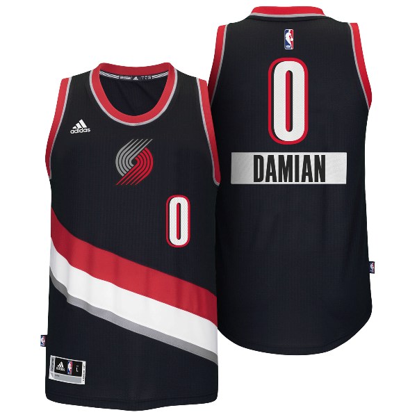 Portland Trail Blazers #0 Damian Lillard 2014 Christmas Day Swingman Black Jersey